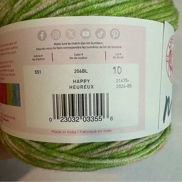 Lion Brand Mandala Ombre’ - HAPPY color-way. 1 ball 🔥 - Picture 6 of 7